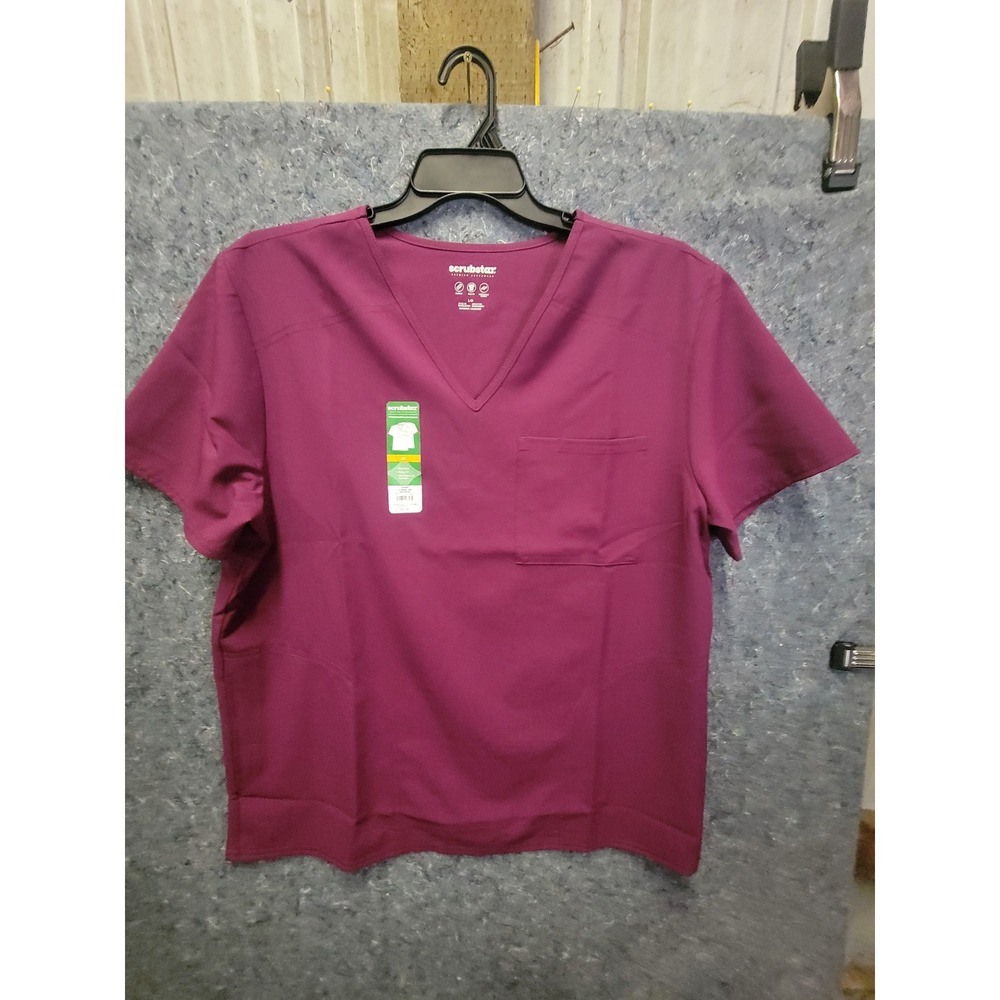 Scrubstar Core Essentials‎ Collections Unisex V-Neck Top Wine Size L